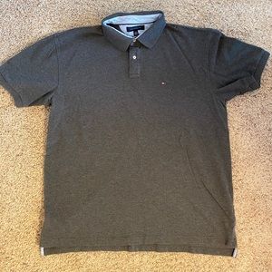 Tommy Hilfiger shirt polo short sleeve grey XXL